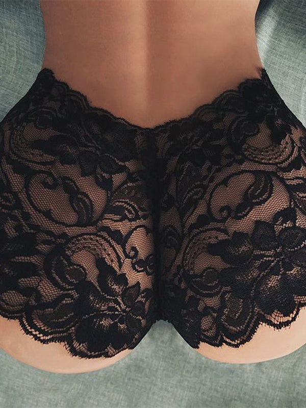 ZASUWA Women's Sexy Lace Panties with Floral Design - Comfortable & Breathable Underwear for Daily Wear, Date Night, and Special Occasions