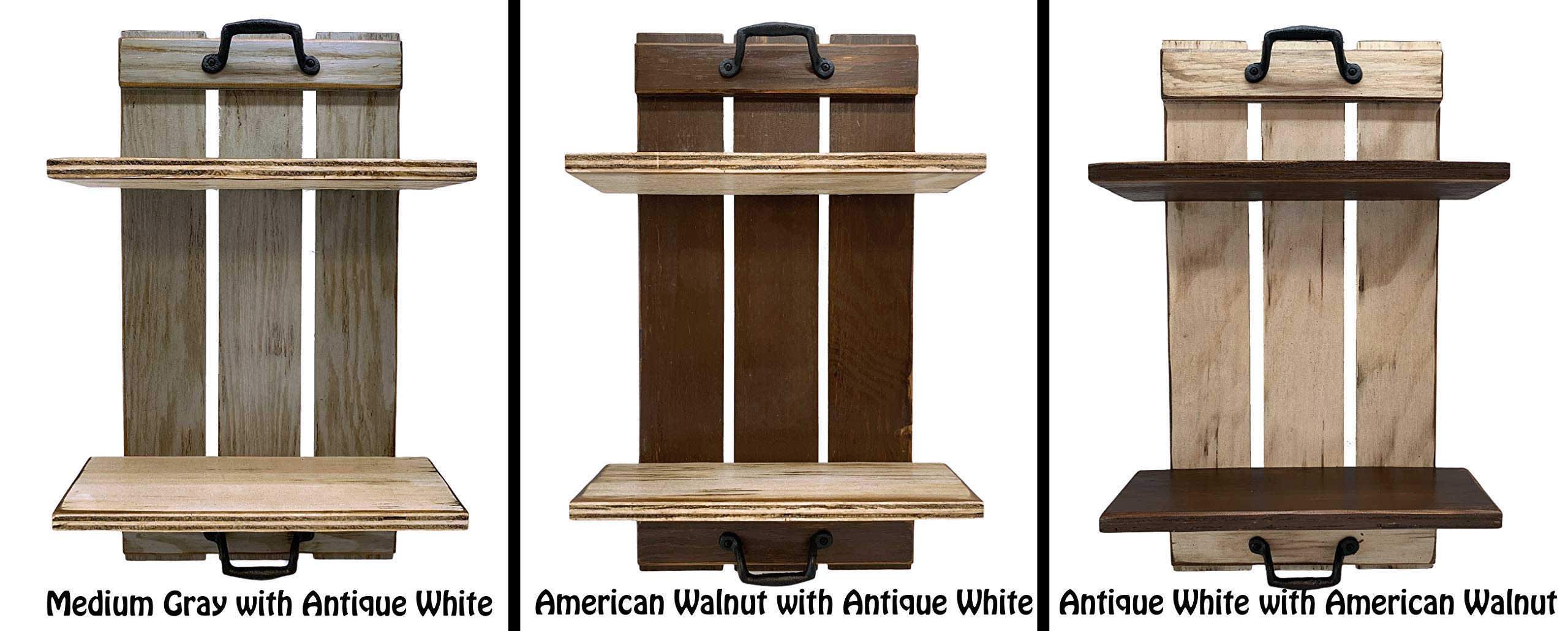 Rustic Distressed Wood Wall Shelf - 14.5