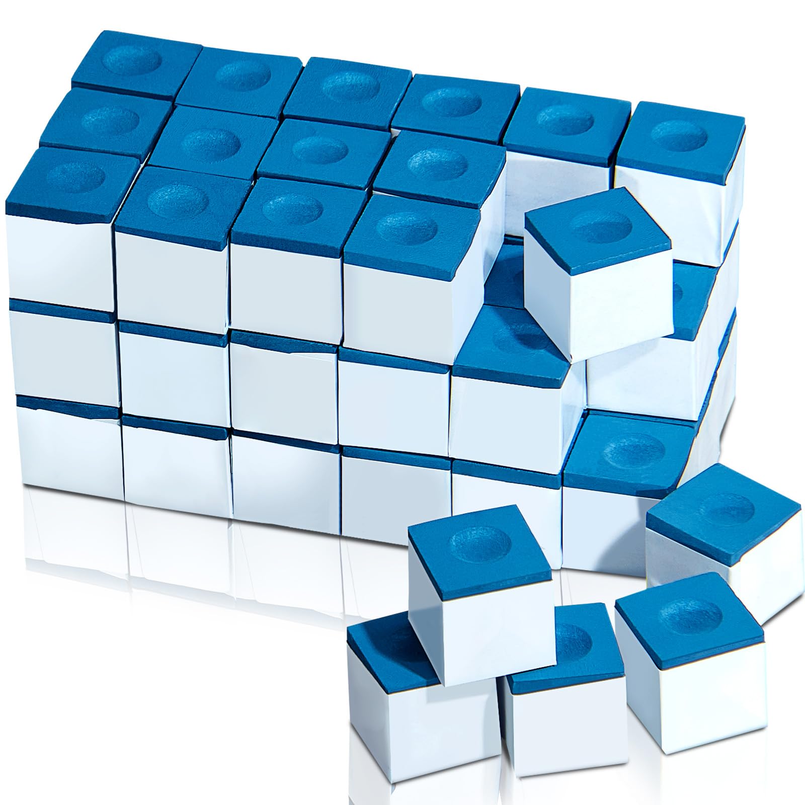 Premium Junkin Pool Chalk Cubes - 12 Pack Blue Billiard Cue Chalk for Pool Sticks | Durable Table Accessories for Clubs, Bars & Home Use | Perfect for 8-Ball, 9-Ball & Snooker Games