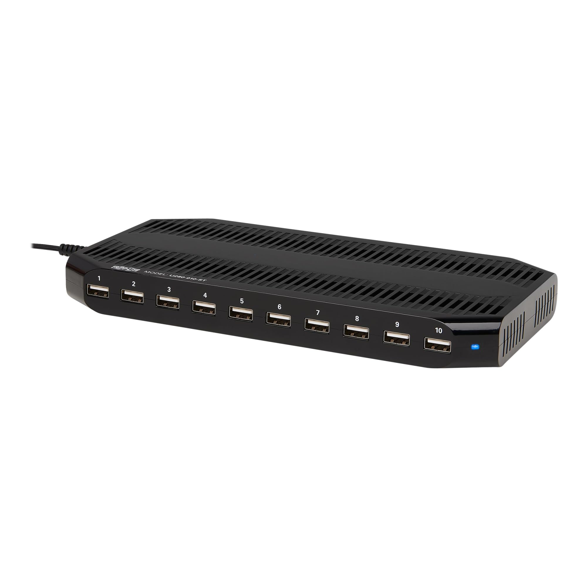 TRIPP LITE 10-Port USB Charging Station Dock with Storage Slots for Tablet iPhone iPad & Laptops (U280-010-ST) - Black | Multi-Device Charging Hub for Home, Office & Travel | Fast Charging for Smartphones, Tablets & Accessories