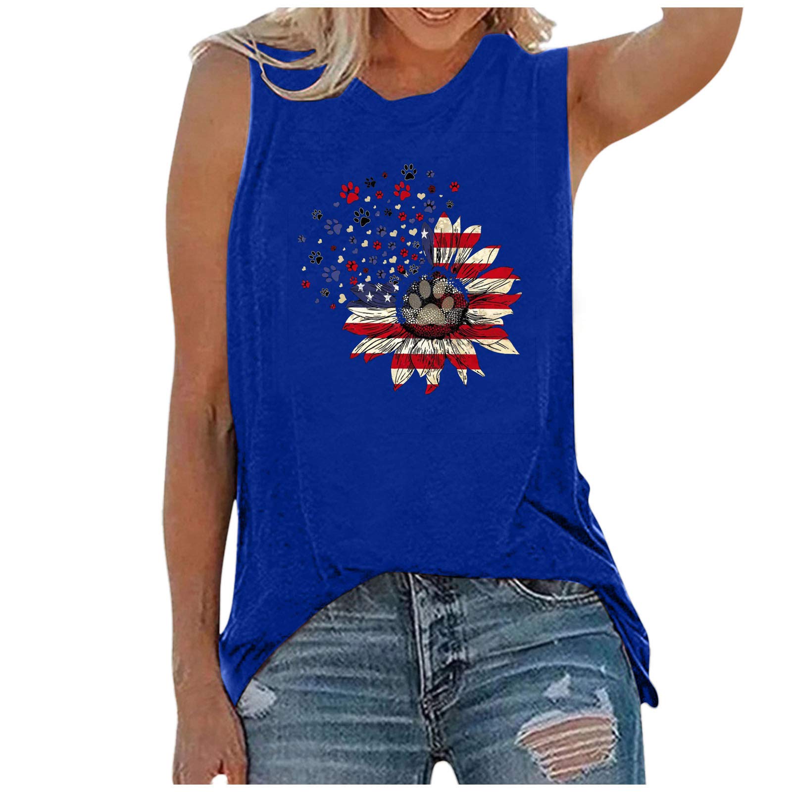 Gerichy Women's Casual Cotton Tank Tops - Sleeveless Crewneck Plain Summer Tee Shirts for Women | Comfortable Everyday Wear, Beach Outfits & Vacation Essentials