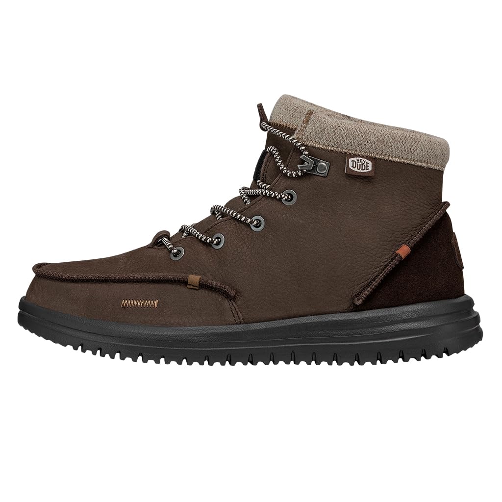 Hey Dude Men's Bradley Lace Up Boots - Comfortable Lightweight Casual Shoes for Men | Waterproof Hiking & Outdoor Walking Boots in Multiple Colors