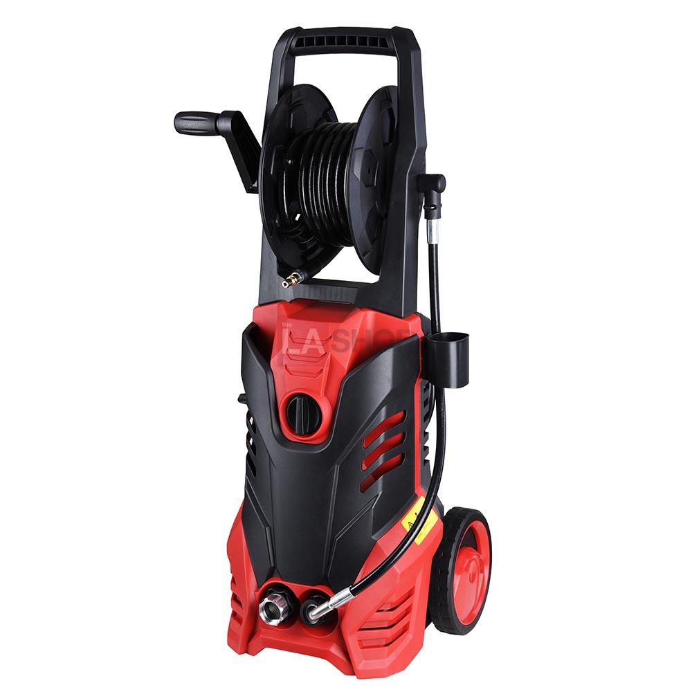 TheLAShop 3000PSI Electric Pressure Washer with Hose Reel, 5 Nozzles & Detergent Tank - Perfect for Driveway Cleaning, Patio Washing & Outdoor Home Maintenance