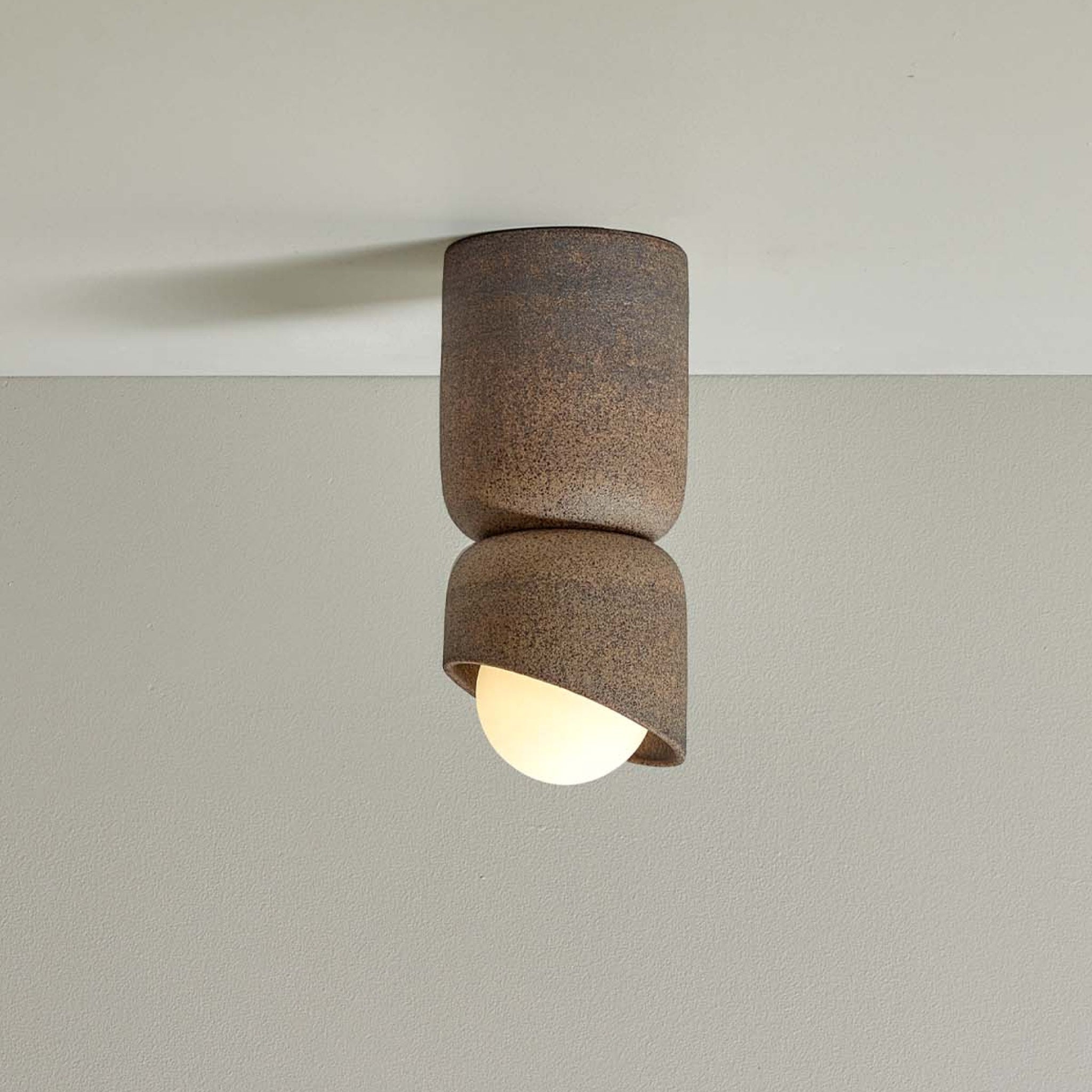 PRE ORDER MARZ DESIGNS Terra 1.5 Ceiling Light - Modern Flush Mount Clay Fixture for Living Room, Bedroom & Dining Room Lighting