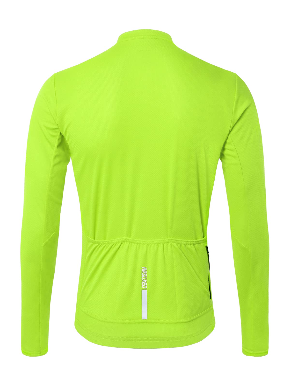 ARSUXEO Men's Cycling Jersey - Long Sleeve Slim Fit Bike Shirt for Road & Mountain Biking - Breathable Moisture-Wicking Performance Top for Cycling, Training & Outdoor Sports
