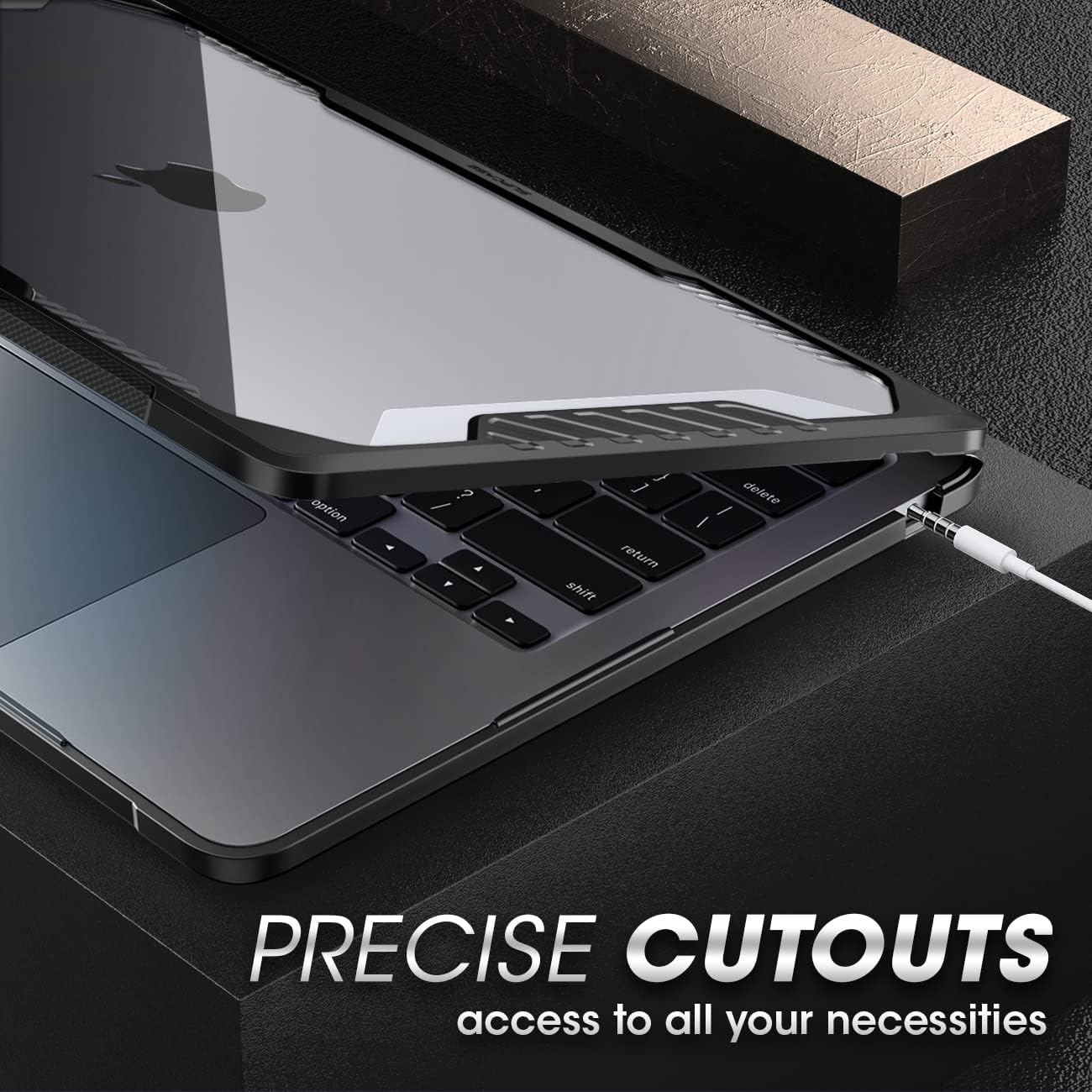 MacBook Air 15 inch (2023) Protective Case - Unicorn Beetle Series Shockproof Cover in Black | Perfect for Work, Travel & Everyday Use