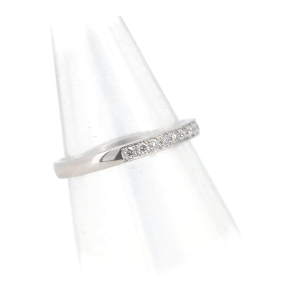 4℃ Half Eternity PT950 Platinum Diamond Ring for Women - Elegant Wedding Band, Anniversary Gift & Engagement Jewelry for Special Occasions