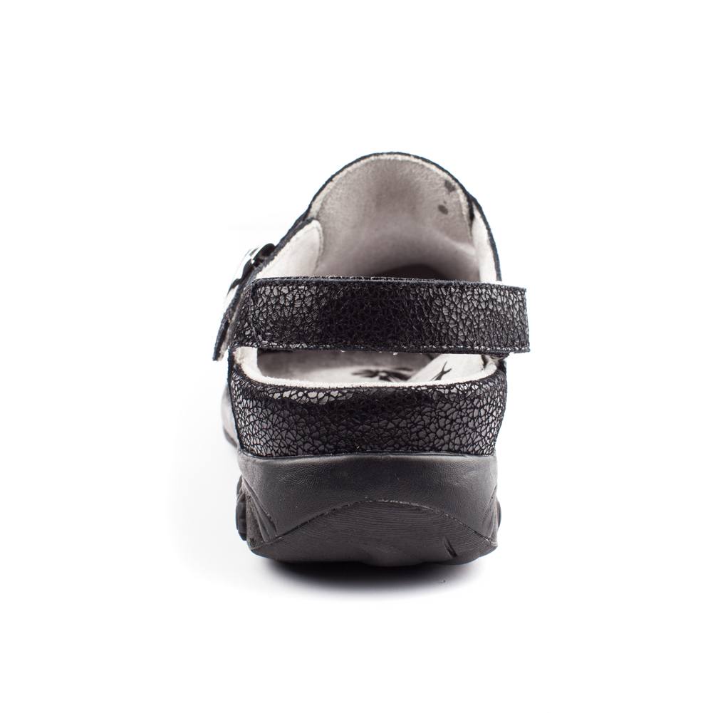 Chloe Women's Adjustable Leather Clog Sandals - Comfortable Slip-On Shoes for Casual Wear & Home Use