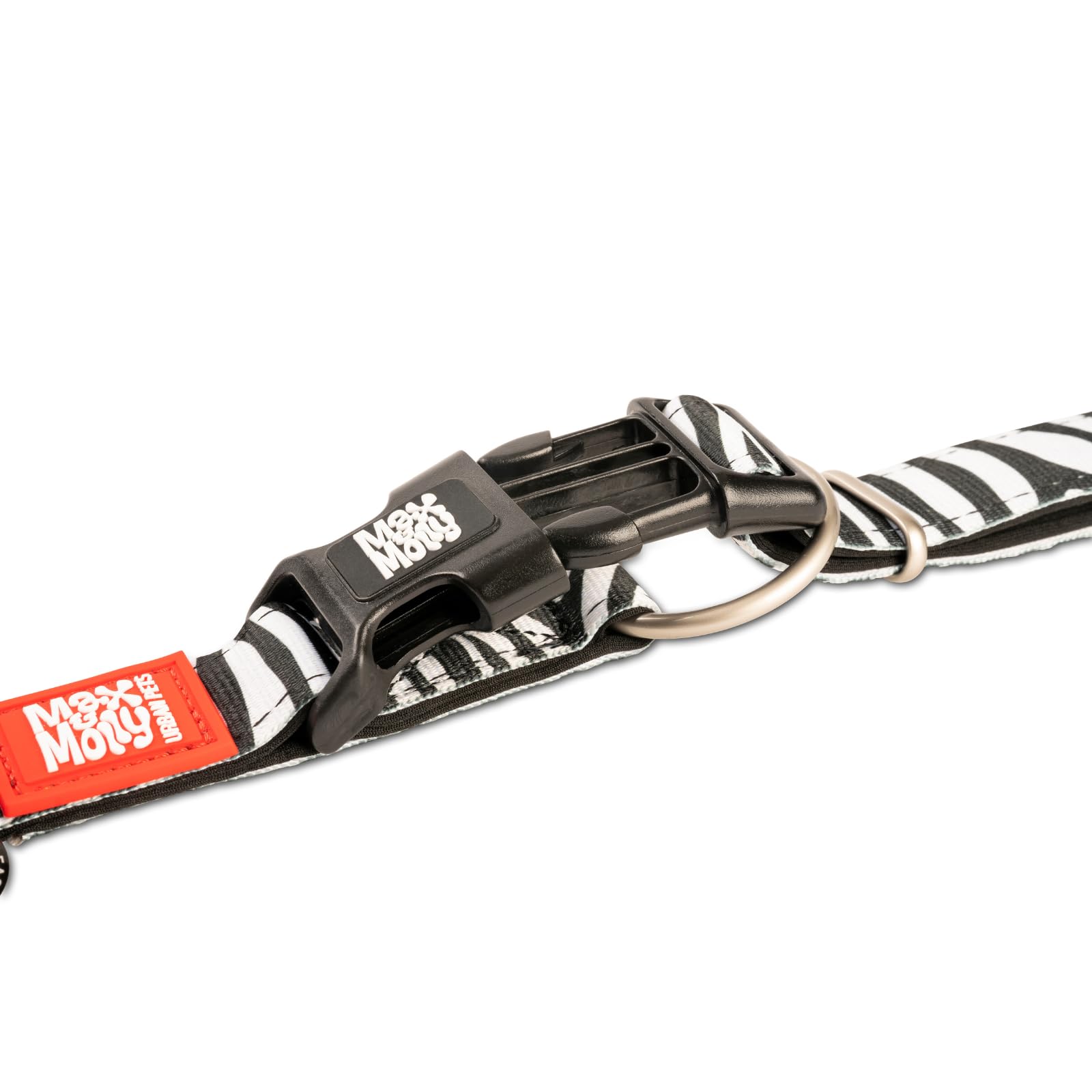 Max & Molly Fashion Smart ID Dog Collar - Adjustable, Waterproof & Machine Washable Pet Collar with QR-Tag for Small Dogs | Zebra Print Design | Anti-Fade Durable Material | Perfect for Daily Walks, Pet Safety & Stylish Outfits