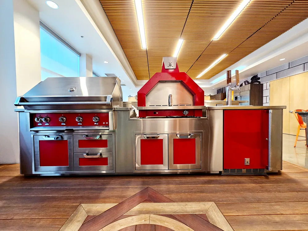 Hestan GESC12 12 Ft. GE Series Kitchen Island with Pizza Oven Cutout - Perfect for Outdoor Cooking & Entertaining