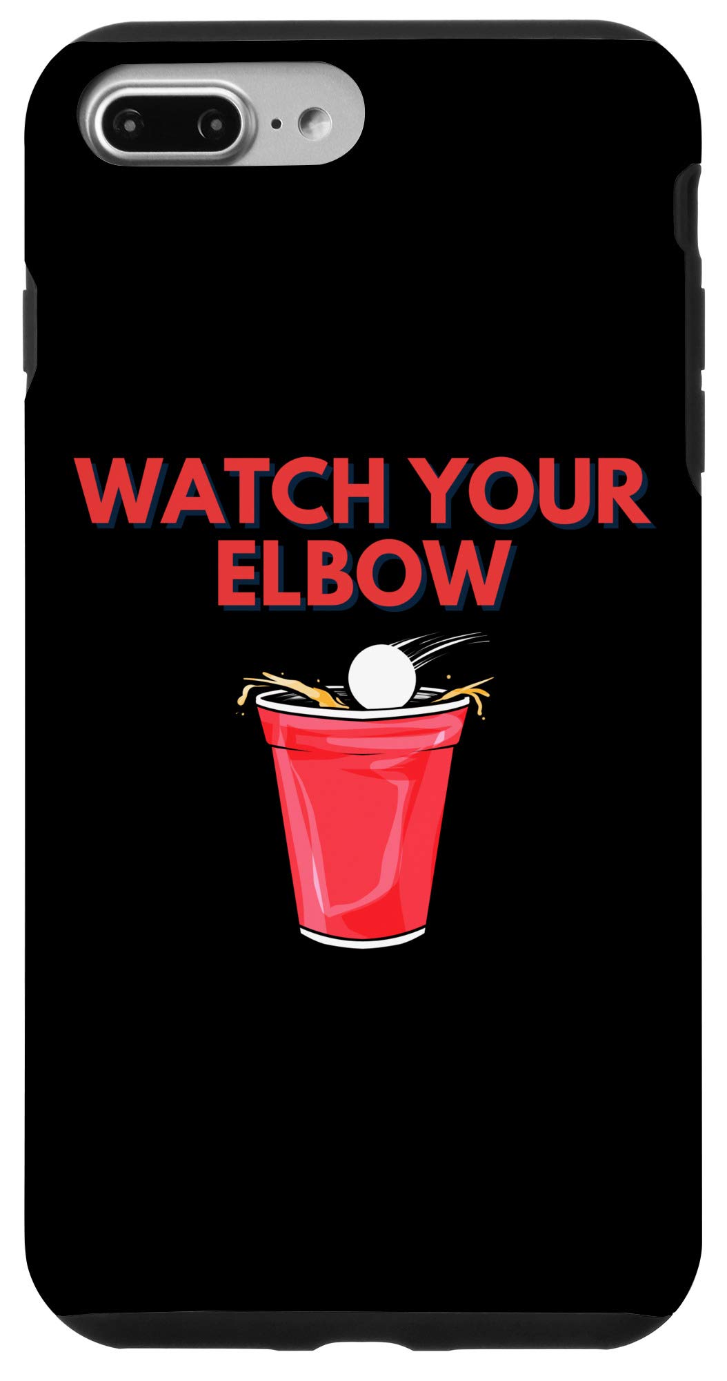 iPhone 7 Plus/8 Plus Shockproof Beer Pong Case - Durable Protective Phone Cover for Parties, Bars & Outdoor Drinking Events - Perfect for Beer Pong Games, Tailgating & Social Gatherings