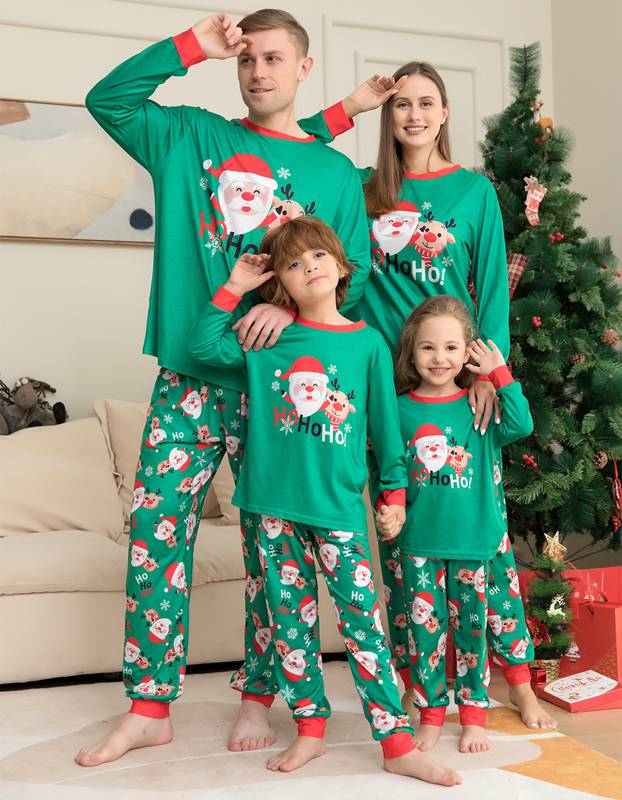 Christmas Pajamas Family Matching Set - Santa Claus Themed Holiday Sleepwear for Women, Men & Kids - Cozy Fleece Christmas Pajama Outfits for Family Photos, Christmas Eve & Holiday Gatherings
