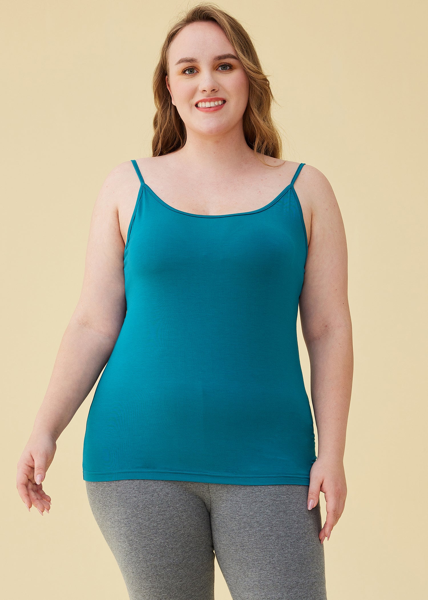 Women's Bamboo Viscose Adjustable Strap Cami Tank Top 3 Pack - Soft Breathable Summer Tops for Casual Wear, Layering & Lounge