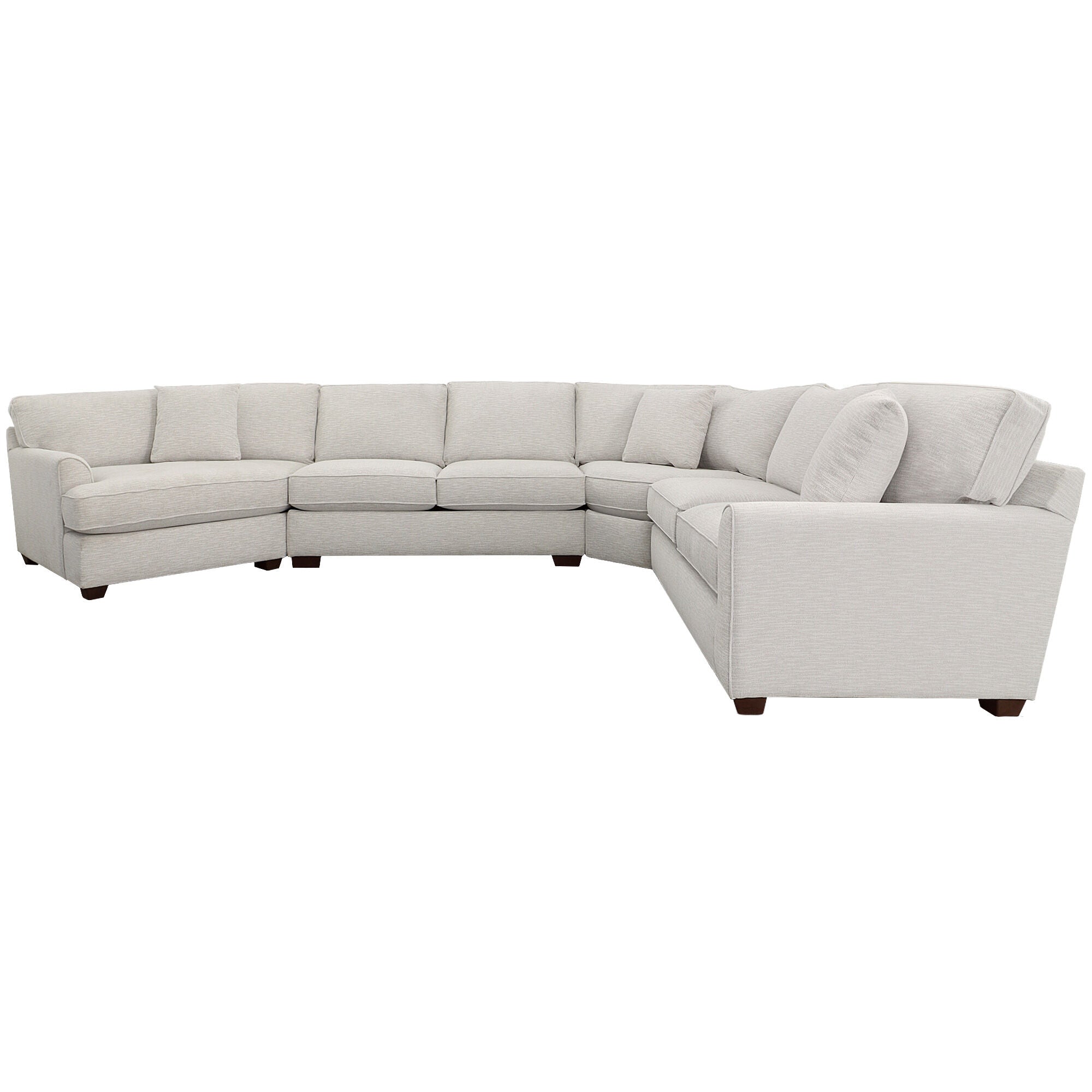 4-Piece Left Cuddler Wedge Sectional Sofa with Connections Flare - Perfect for Living Room, Family Room or Home Theater Comfortable Seating