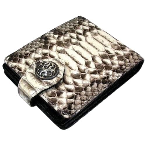 Authentic Python Skin Leather Wallet for Men - Luxury Slim Bifold Wallet with RFID Protection - Perfect for Business, Travel & Everyday Use