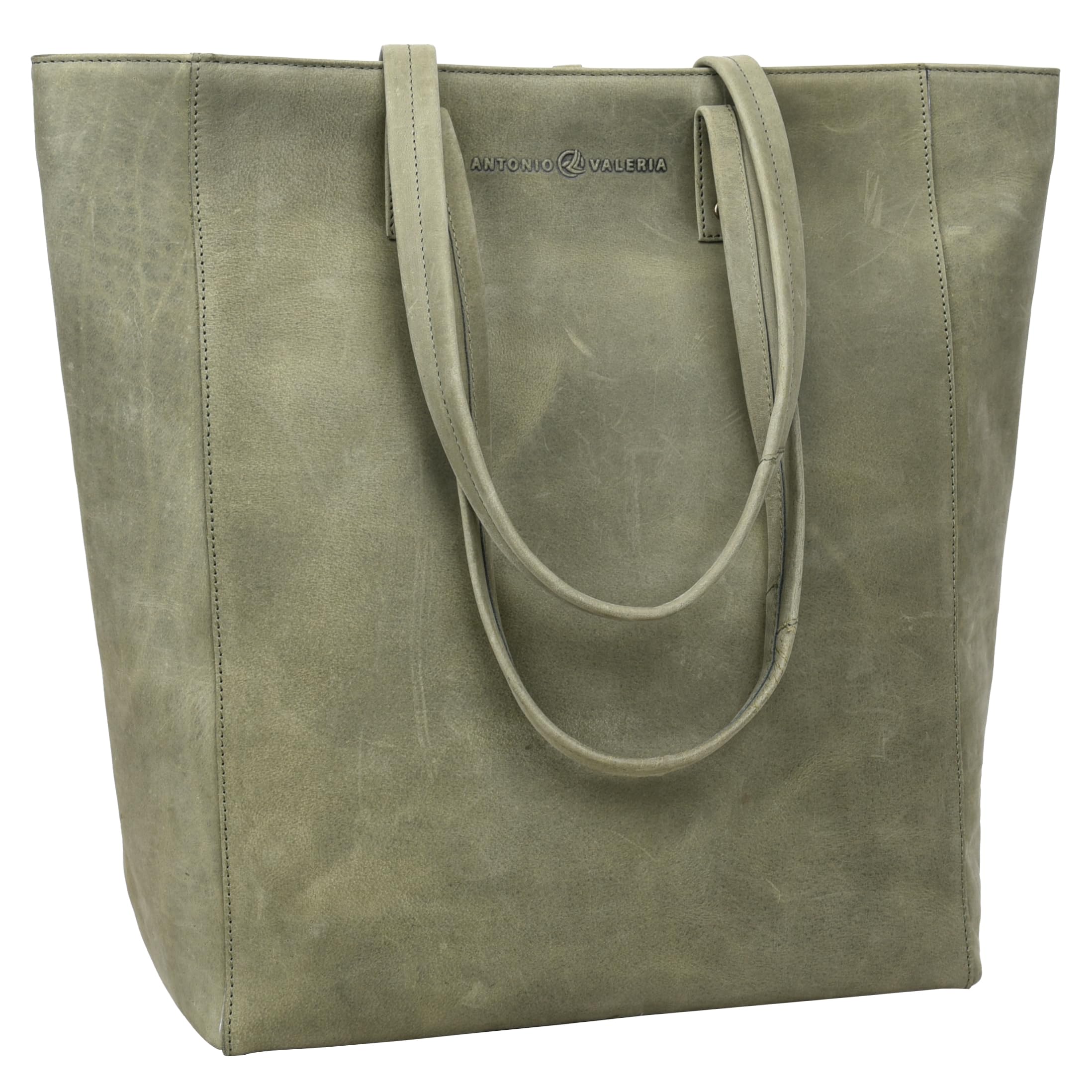 ANTONIO VALERIA Ava Genuine Leather Tote Bag for Women - Stylish Top Handle Shoulder Purse for Work, Travel & Everyday Use
