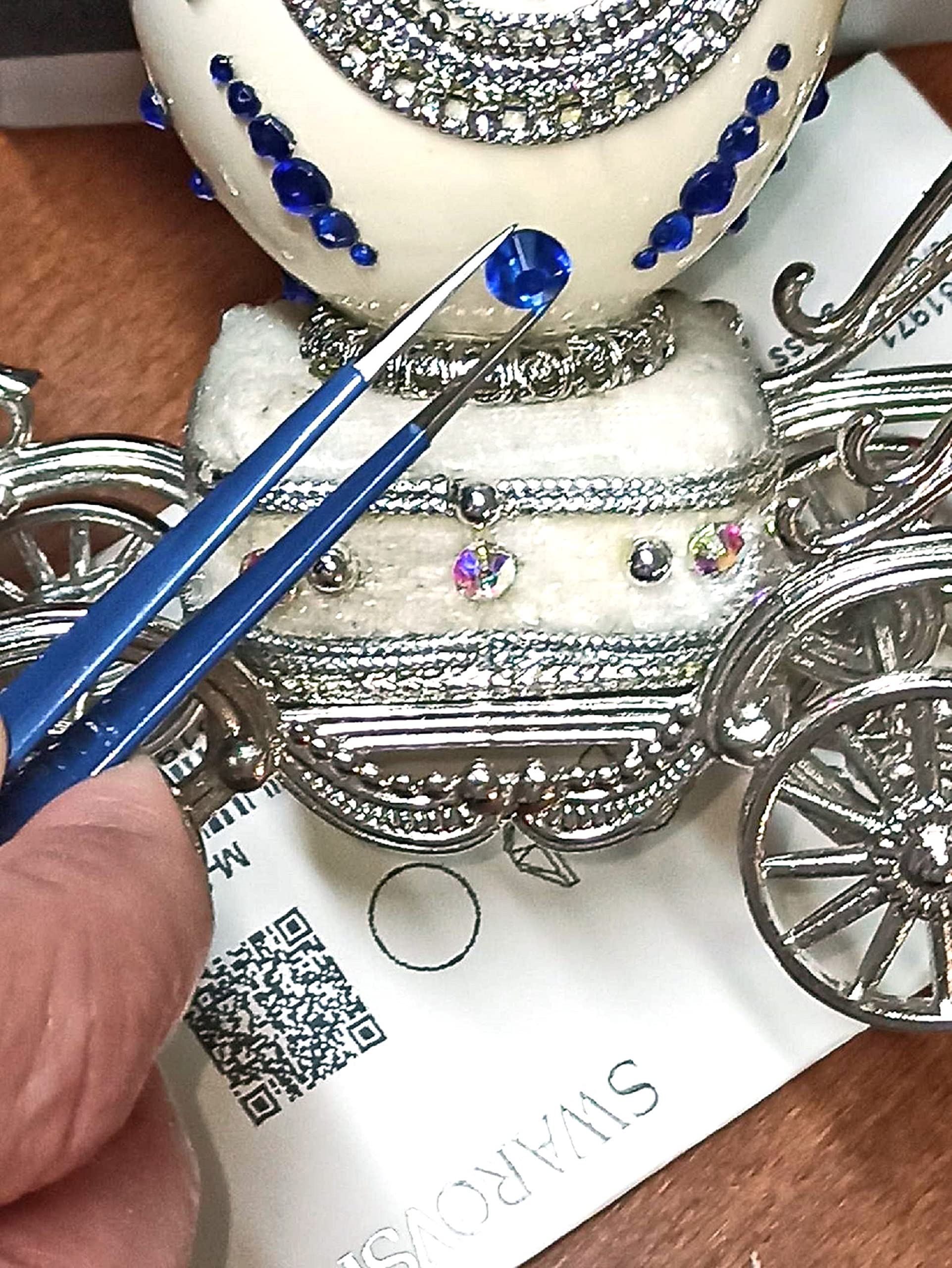 Exquisite Handcrafted Fabergé Egg Titanic Passion Jewelry Set - Silver Heart of the Ocean Necklace & Tennis Bracelet with Natural Sapphire, Unique Anniversary & Valentine's Gift for Weddings, Romantic Occasions and Special Celebrations