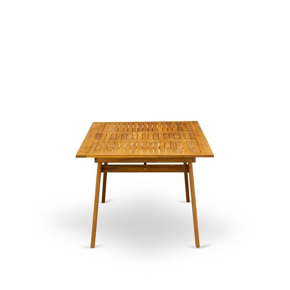 East West Furniture BDETRNA 40x72 Inch Acacia Wood Dining Table - Natural Oil Finish, Rectangle Regular Height Table for Kitchen, Dining Room, or Office Workspace