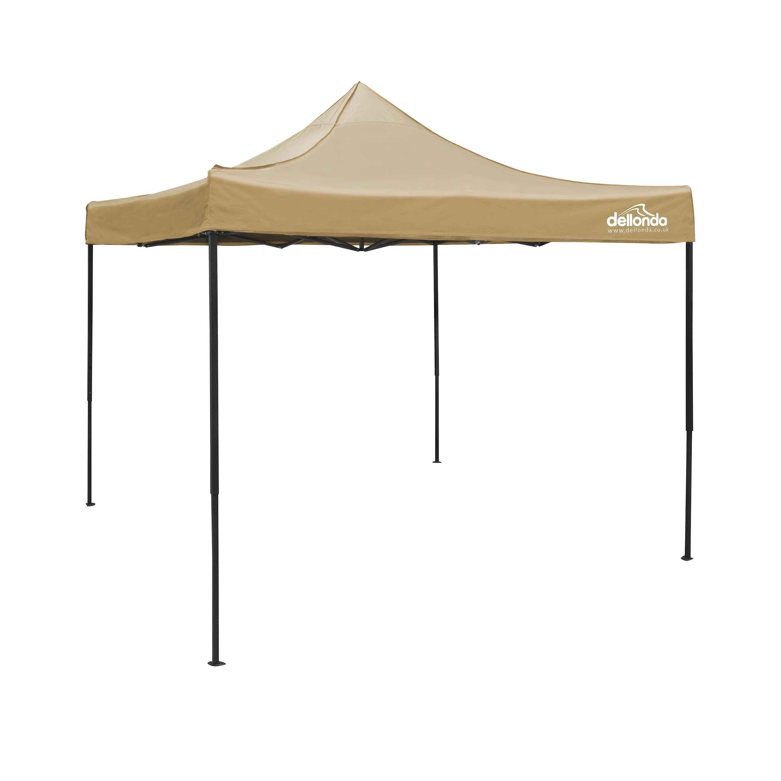 Premium 3x3m Pop Up Gazebo with Carry Bag - Waterproof Outdoor Canopy Tent with Stakes & Weight Bags for Patio, Backyard, Beach & Camping - Beige DG130