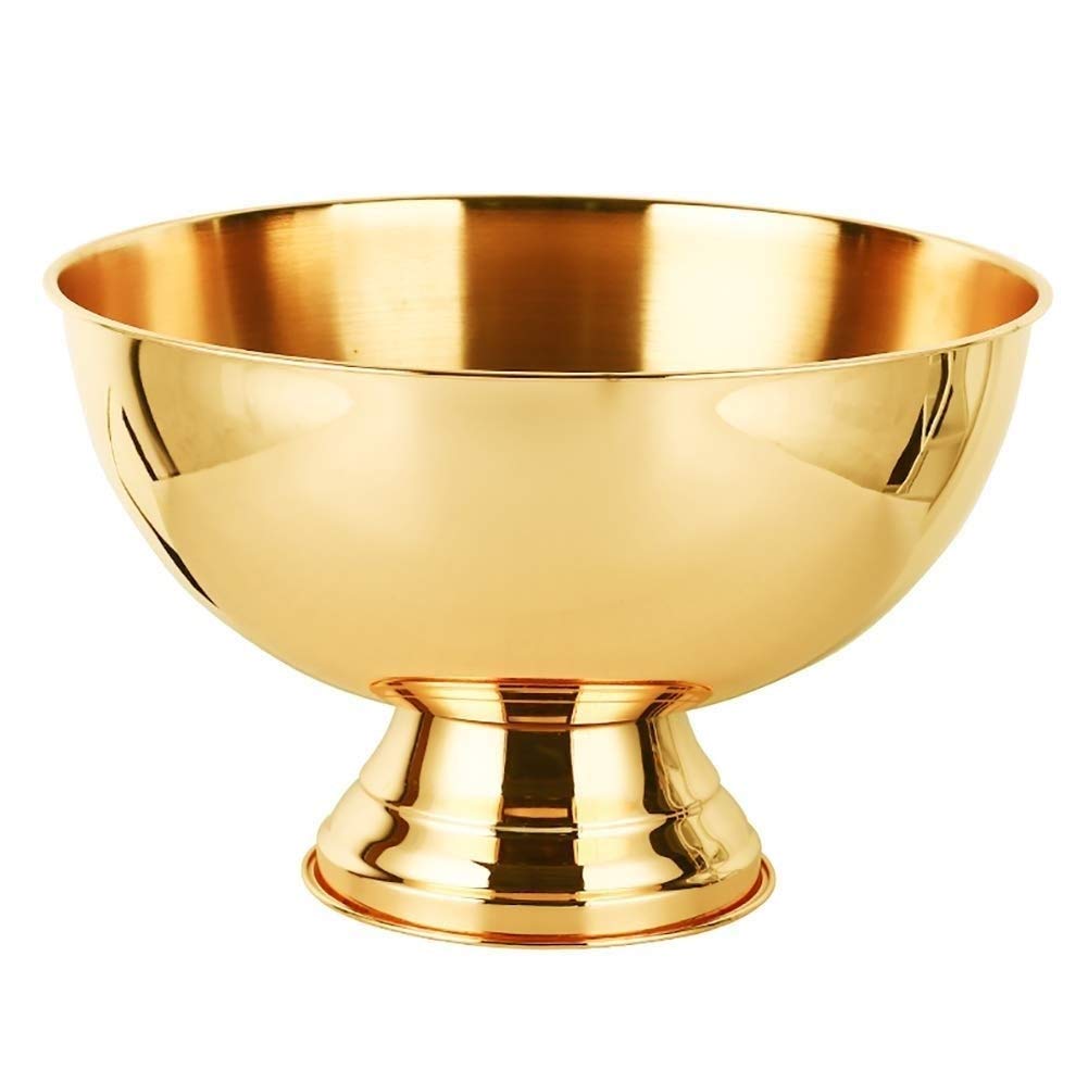 Premium Stainless Steel Double-Walled Insulated Ice Bucket - 13.5L Gold Plated for Wine, Champagne & Beer - Perfect for Parties, Weddings & Outdoor Events