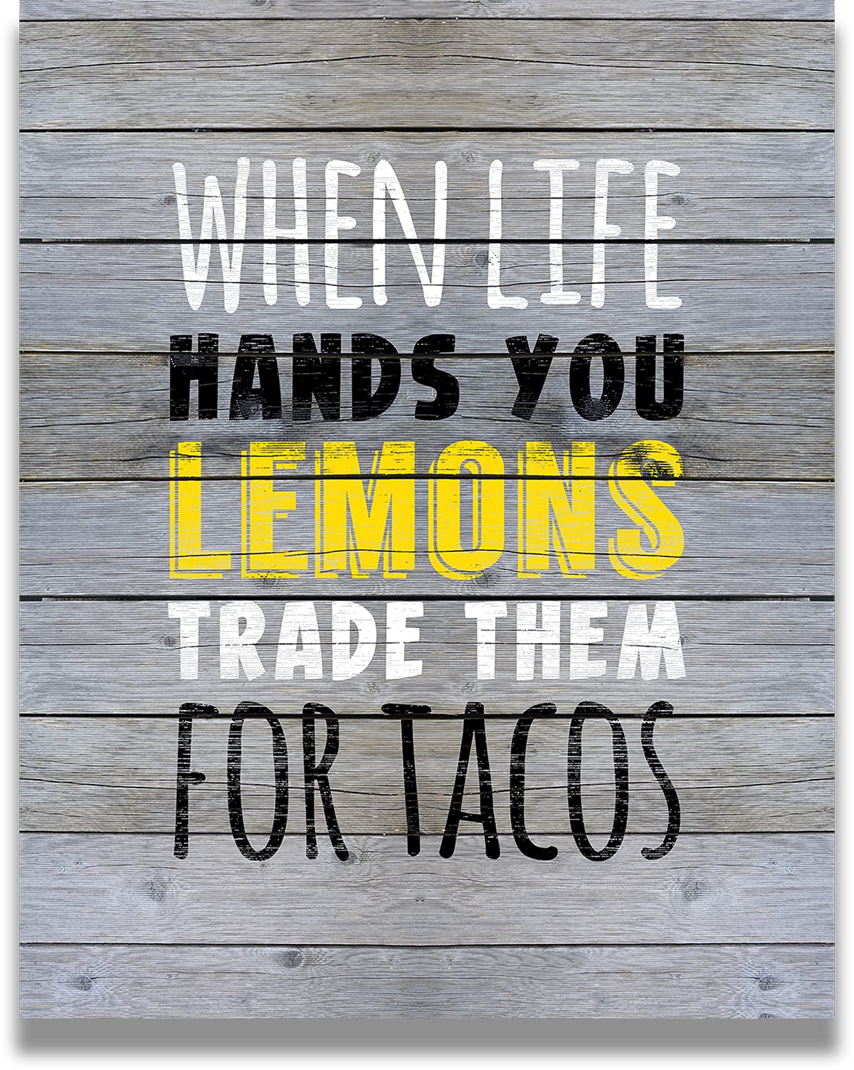 Funny Taco Kitchen Wall Art Poster - 8x10 Unframed Print or Canvas - Taco-Themed Decor for Home & Restaurant - Perfect for Dining Room, Bar, or Mexican Restaurant Decor