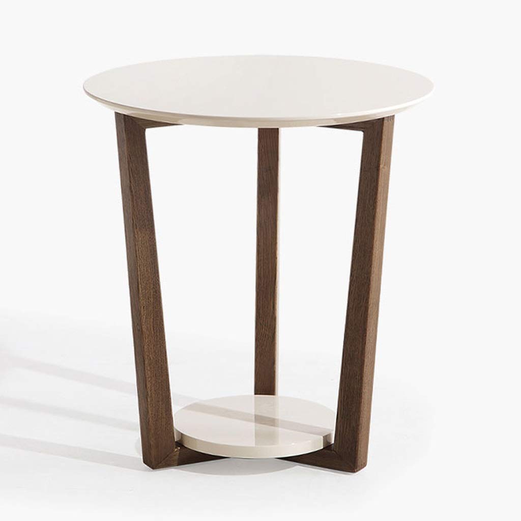 Modern Round End Table with Storage - Nordic Style Nightstand, Coffee Table, Sofa Side Table for Living Room, Office, Bedroom - Perfect for Snacks, Phone, and Small Spaces
