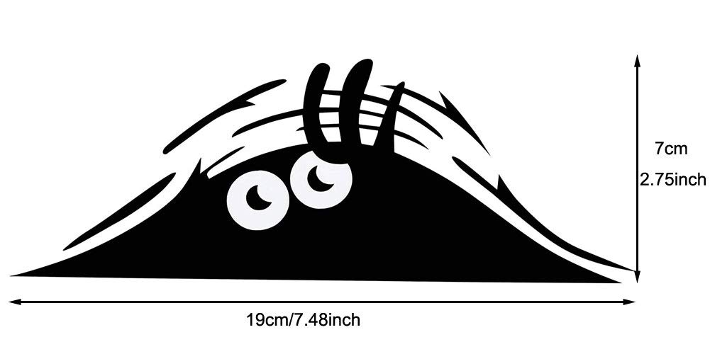2pcs Funny Peeking Monsters Car Decals - Scary Eyes Vinyl Bumper Sticker for Cars, Trucks, Motorcycles - Waterproof Decorative Stickers for Walls, Laptops, Cups - Perfect for Halloween, Prank Gifts & DIY Home Decor