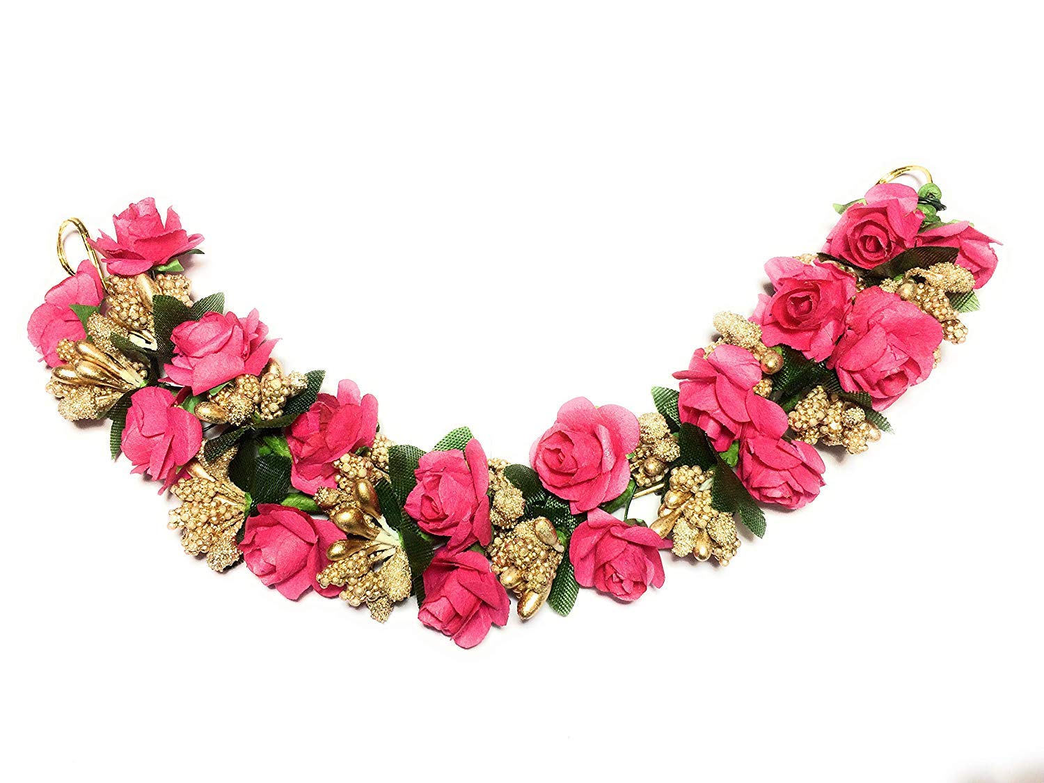 Aairaa Artificial Bun Juda Maker Flower Gajra Hair Accessories for Women - Set of 2 Pieces, Perfect for Weddings, Parties, and Traditional Indian Hairstyles