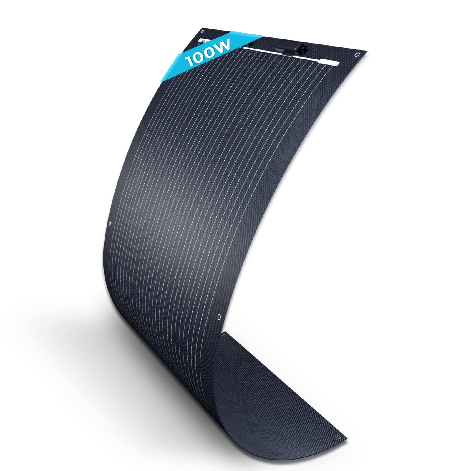 Renogy 100W 12V Flexible Monocrystalline Solar Panel - Lightweight Bendable Solar Charger for RV, Boat, Marine, Van & Off-Grid Power | Waterproof & Durable for Curved Surfaces | Perfect for Camping, Road Trips & Emergency Power Backup