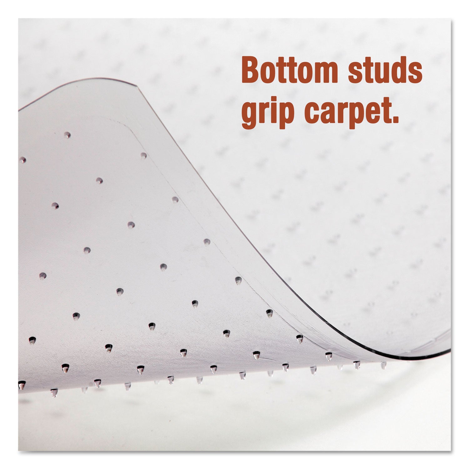 Alera® Clear Studded Chair Mat for Low Pile Carpet - 36