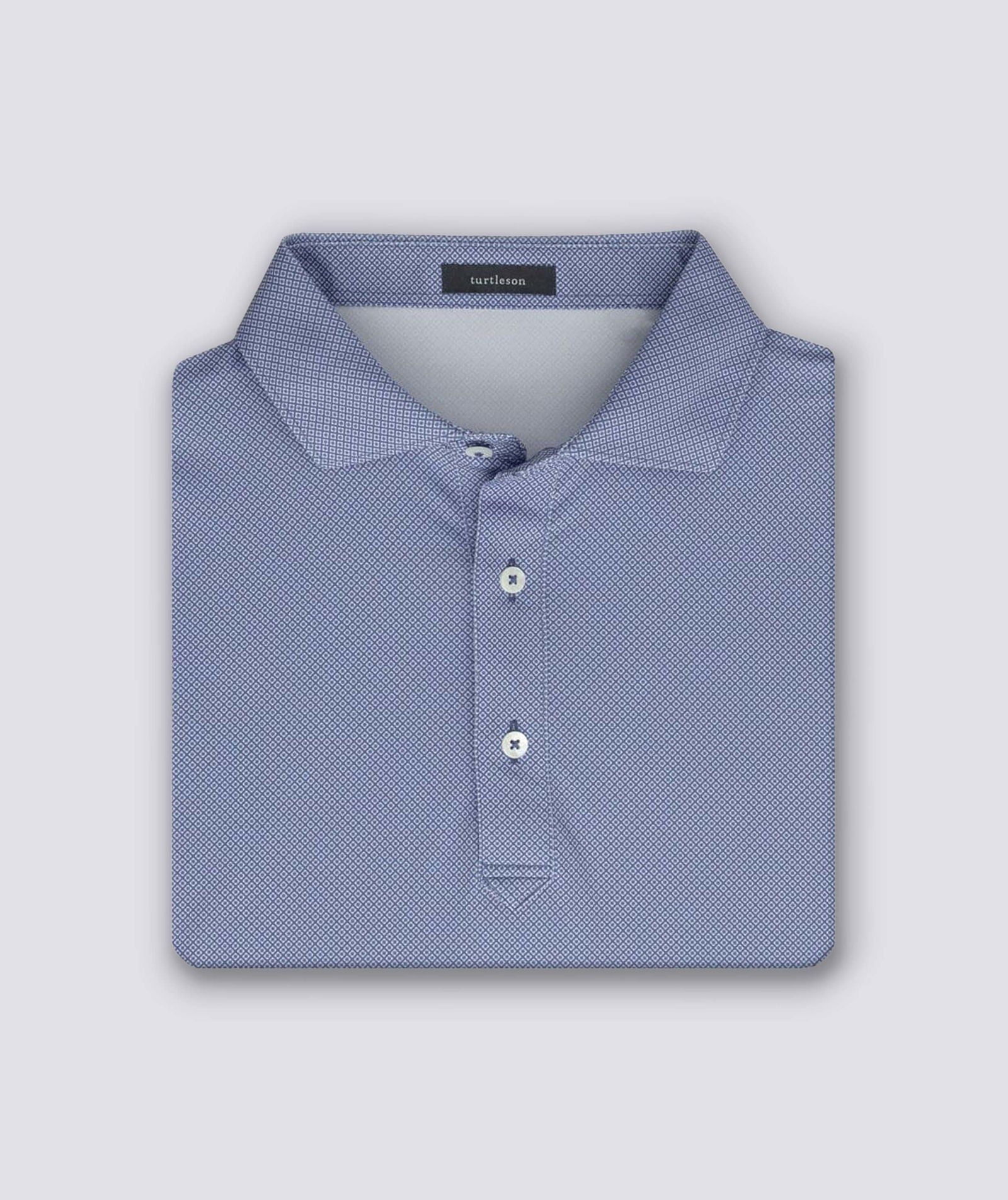 Clarence Men's Mini Diamond Jacquard Performance Polo Shirt - Moisture Wicking & Breathable for Golf, Tennis & Business Casual Wear