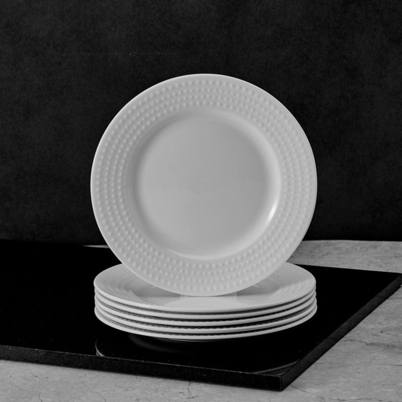 Nellie Set of 6 Appetizer Plates - Elegant Small Serving Dishes for Cheese, Desserts & Hors d'oeuvres - Perfect for Dinner Parties, Weddings & Entertaining
