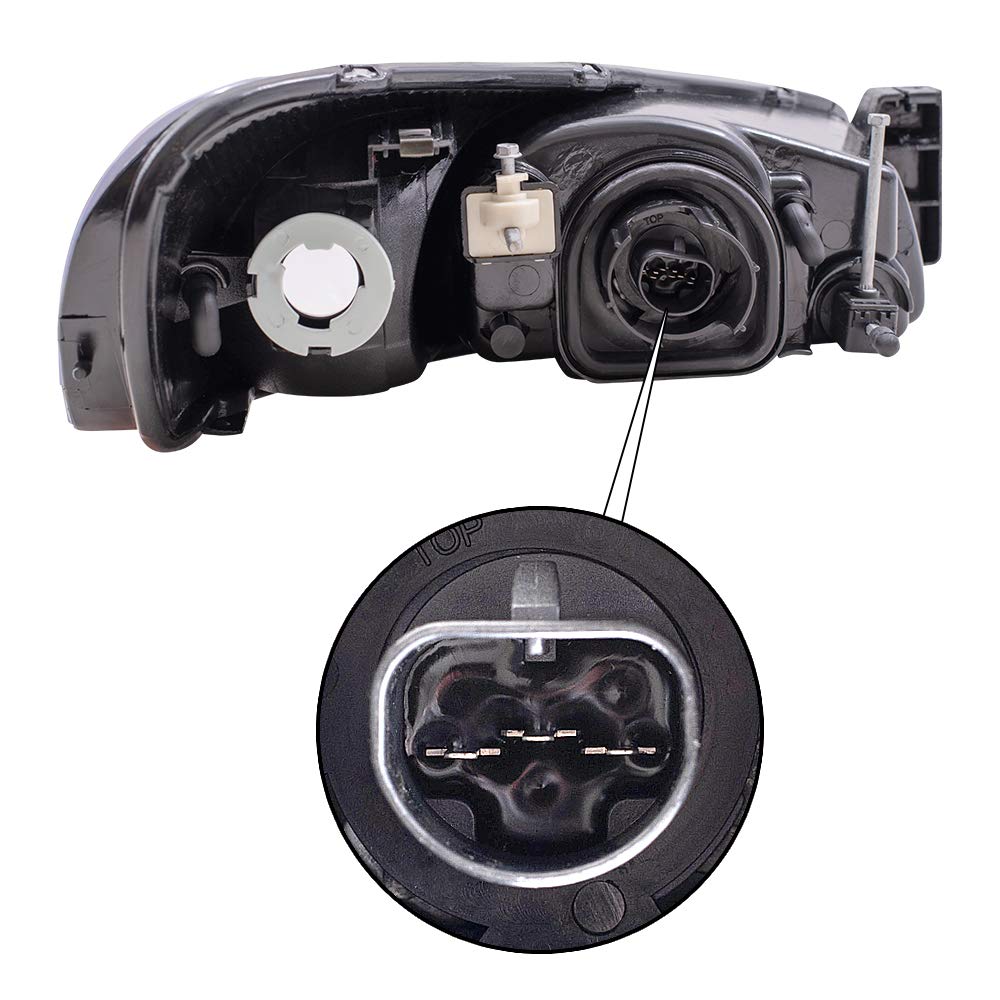 Replacement Headlight Assembly Set for Dodge Sebring & Chrysler Stratus - Driver & Passenger Side (4805821AA & 4805820AA) - Perfect for Night Driving & Vehicle Restoration
