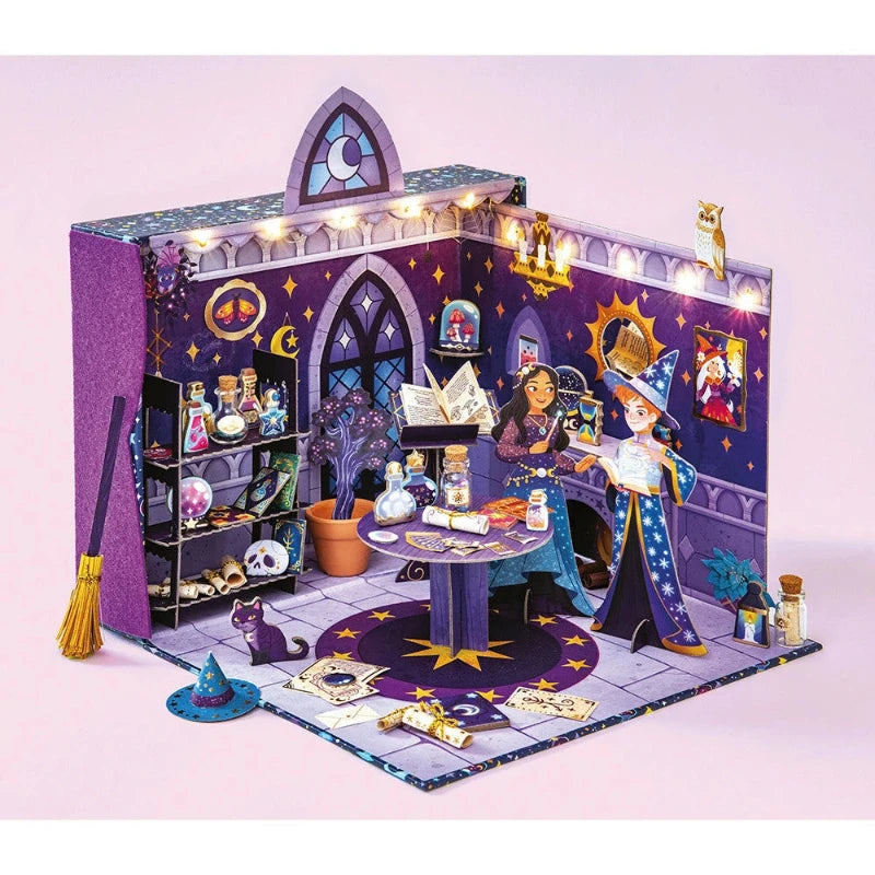 The Sorcerer's Workshop - Magic School Kit for Kids | Wizardry Learning Set with Spell Book & Magic Wand | Perfect for Birthday Gifts & Fantasy Role Play