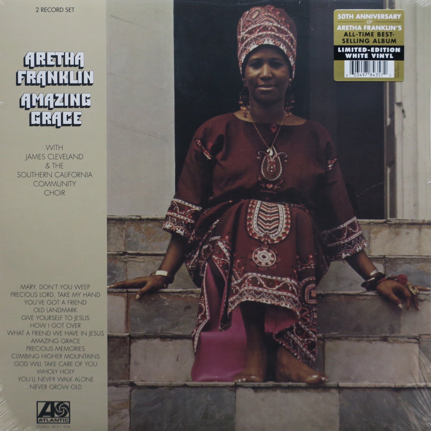 Aretha Franklin 'Amazing Grace' White Vinyl LP Record - Gospel Music Collector's Edition for Home Listening & Vintage Music Enthusiasts