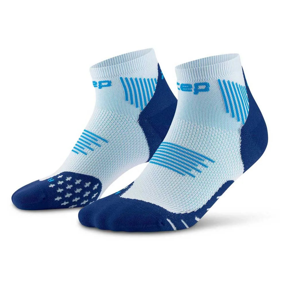 CEP Men's Run Socks Low Cut 5.0 - Performance Running Socks for Men with Compression Support, Breathable & Moisture-Wicking - Ideal for Marathon, Training & Daily Running (Ice Blue)