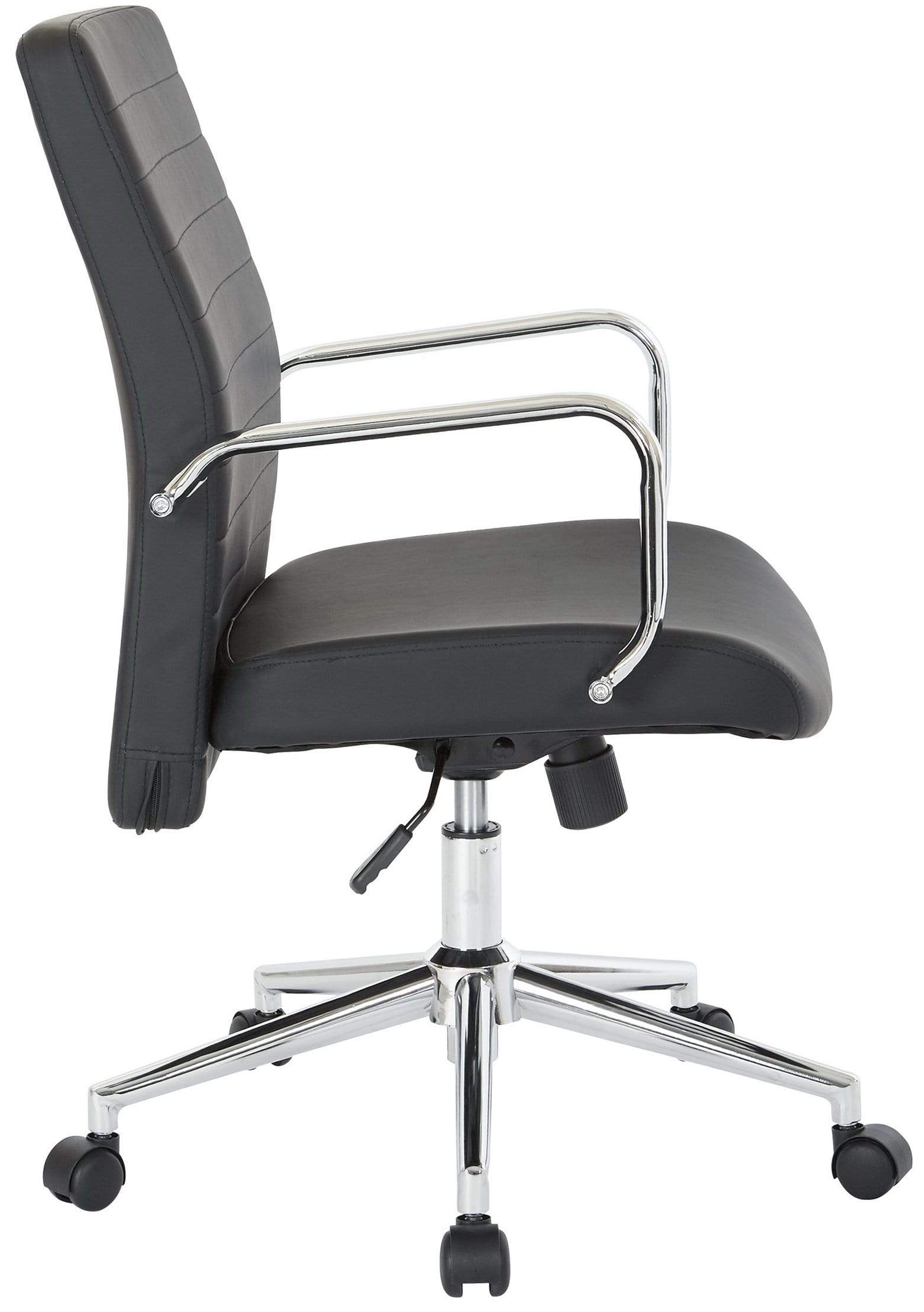 Office Star Work Smart™ Mid Back Managers Chair [EC51832MC] - Ergonomic Office Chair with Adjustable Height & Lumbar Support for Home & Business Workspaces