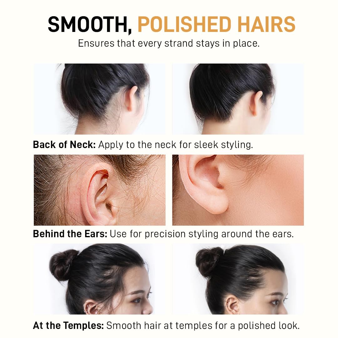 Non-Greasy Hair Wax Stick for Styling - Strong Hold Finishing Wax for Women & Men - Perfect for Updos, Ponytails & Frizz Control - Happy Fix Hair Styling Wax