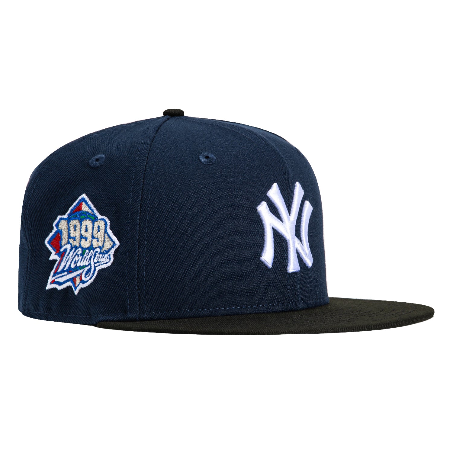New Era 59Fifty New York Yankees 1999 World Series Patch Snapback Hat - Navy & Black - Official MLB Baseball Cap for Fans & Collectors - Perfect for Games, Sports Events & Streetwear Fashion