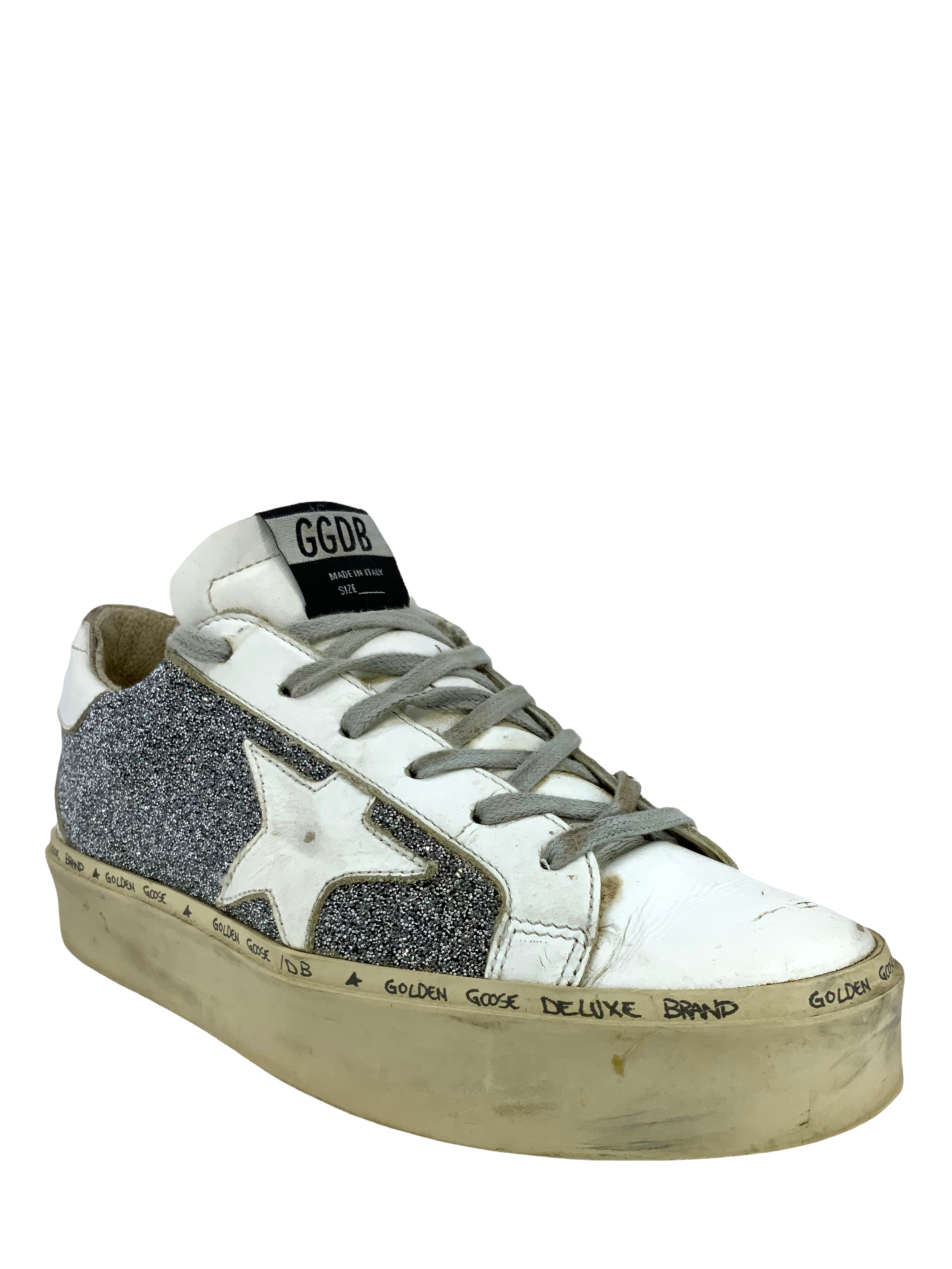 Golden Goose Superstar Metallic Glitter Low Top Sneakers Women's Size 7 | Fashion Casual Shoes for Streetwear & Everyday Wear