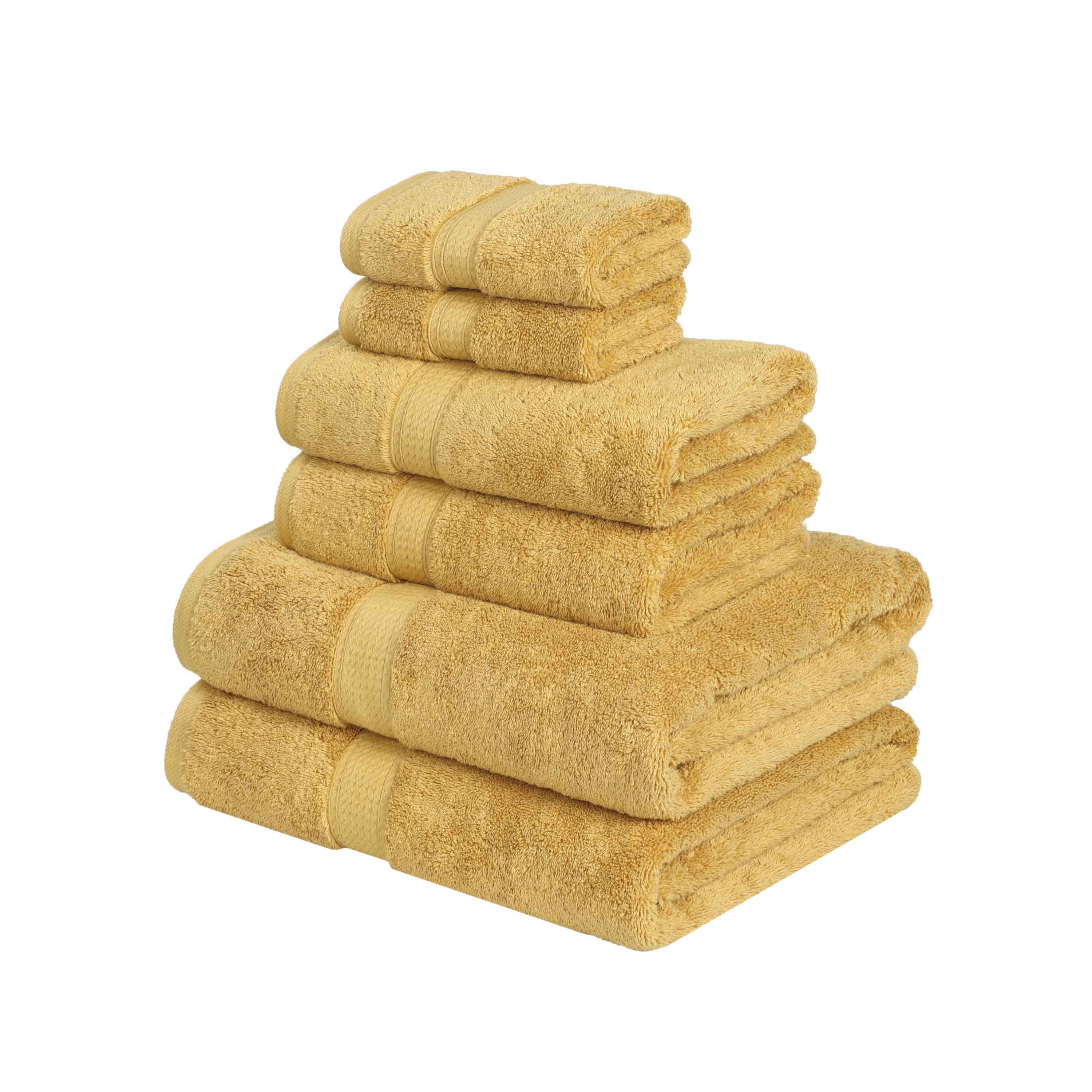 Premium 6-Piece Egyptian Cotton Towel Set - Ultra Soft, Heavyweight & Luxurious Bath Towels for Spa, Hotel & Home Use