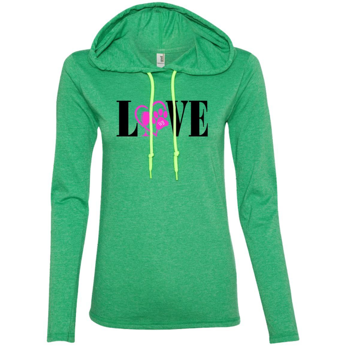 WineyBitches.co Women's Long Sleeve T-Shirt Hoodie - Cozy Pullover for Casual Wear, Lounge & Outings