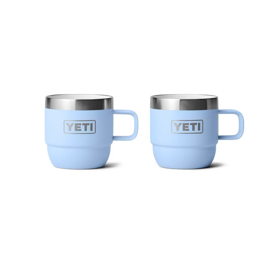 Rambler 6 oz Stackable Mugs (2 Pack) - Insulated Stainless Steel Camping Cups for Coffee, Tea & Outdoor Adventures - Perfect for Hiking, Picnics & Travel