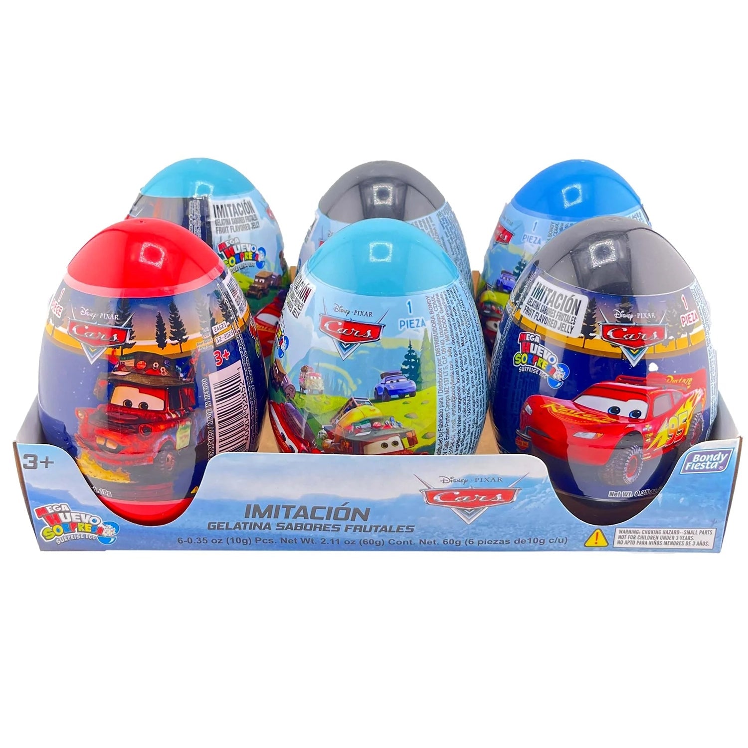 Bondy Mega Egg Cars Toy Set - 6 Pack of Fun Race Cars for Kids - Perfect for Birthday Gifts, Easter Baskets & Playtime Adventures