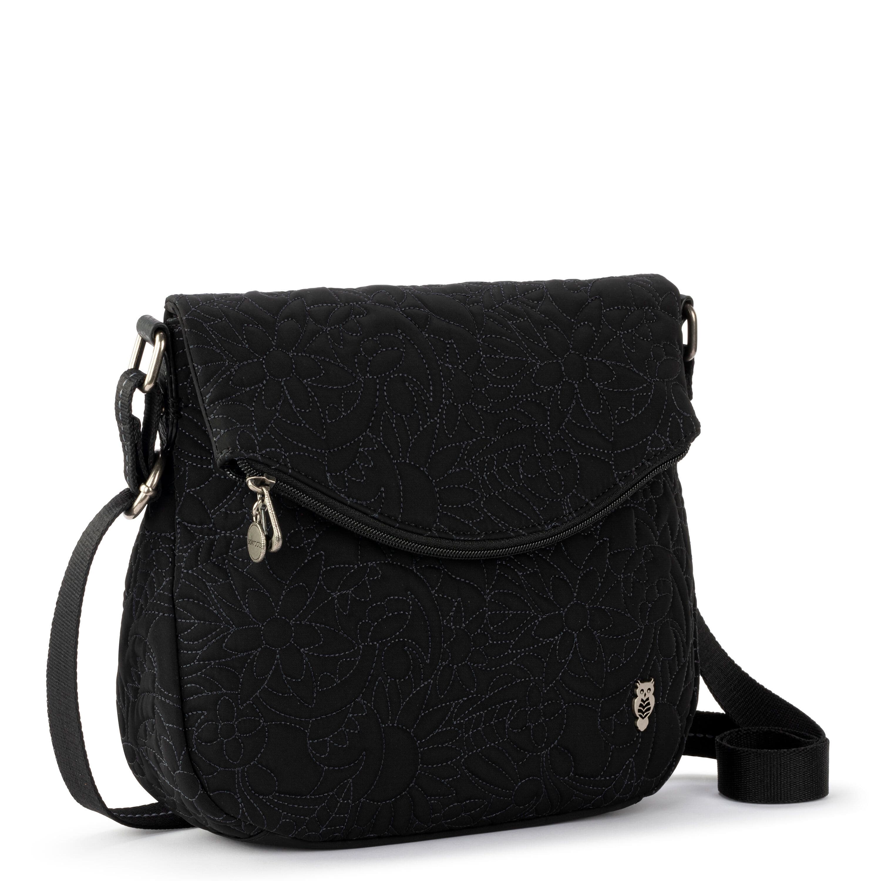 Eco-Friendly Foldover Crossbody Bag - Black Spirit Desert Quilted Design for Women | Perfect for Travel, Shopping & Everyday Use
