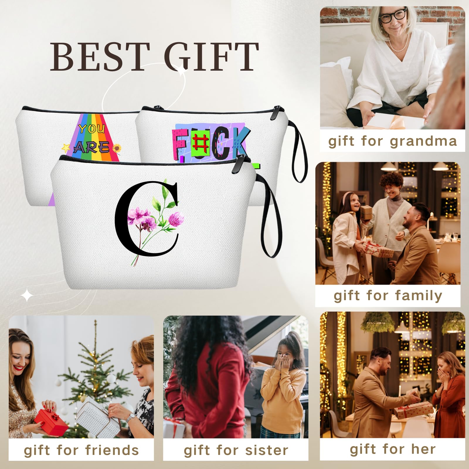Personalized Travel Makeup Cosmetic Bag with Mirror - Best Birthday Gift for Women, Sister, Teacher, Coworkers | Bridesmaid, Valentine's, Mother's Day, Christmas & Graduation Gift Idea | Perfect for Travel, Daily Use & Special Occasions