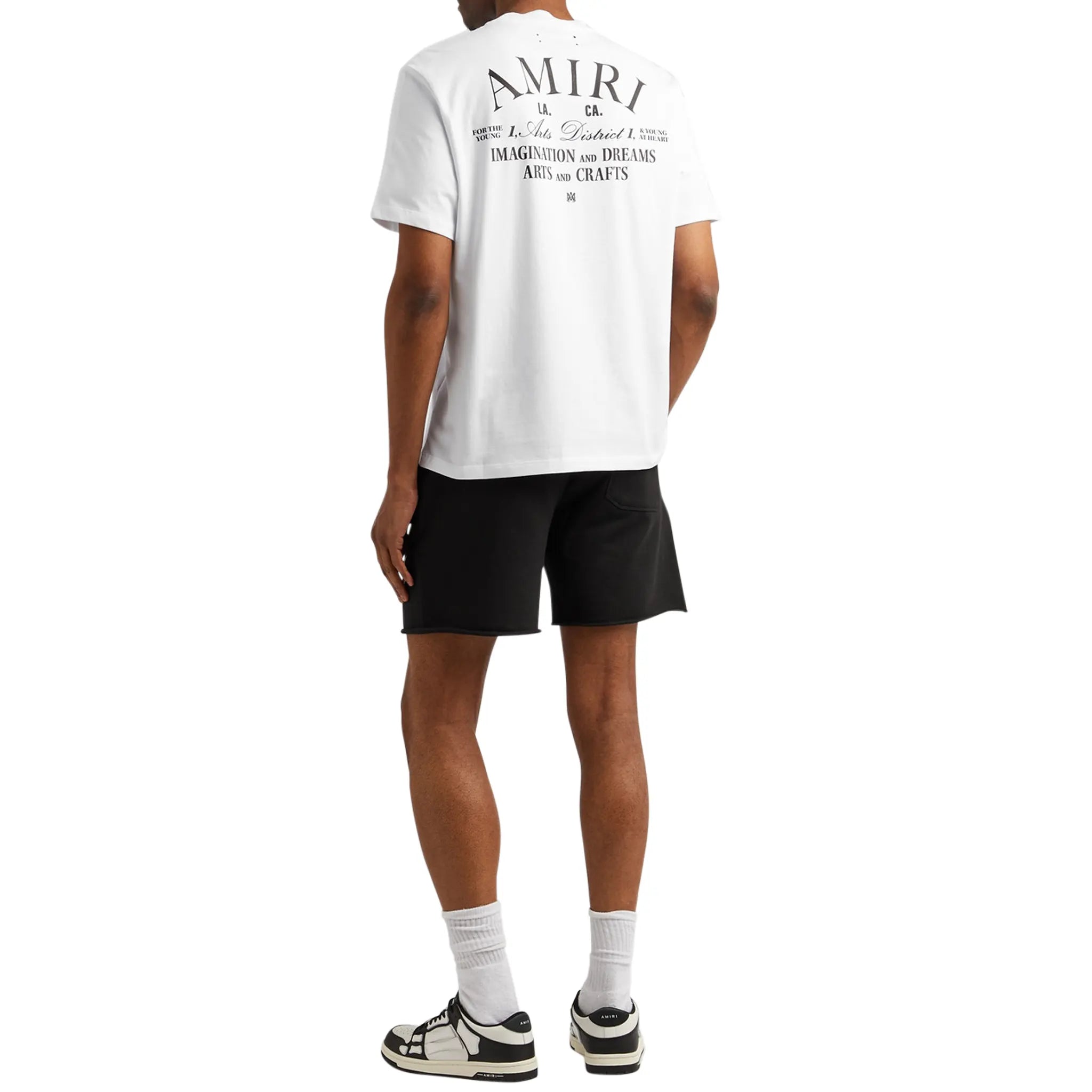 Amiri Arts District White T-Shirt for Men - Premium Cotton Crewneck Tee - Streetwear Fashion - Perfect for Casual Wear & Urban Outfits