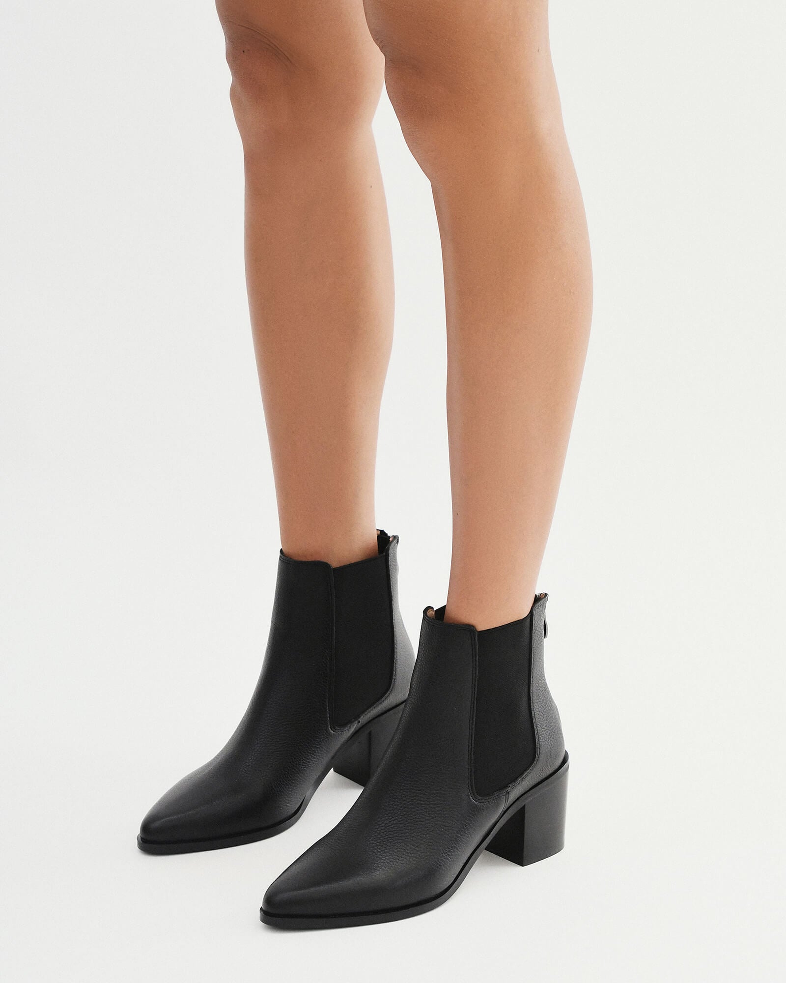 Allure Mid Ankle Boots Black Leather - Stylish Women's Boots for Fall & Winter Fashion | Perfect for Office, Casual Outfits & Night Out