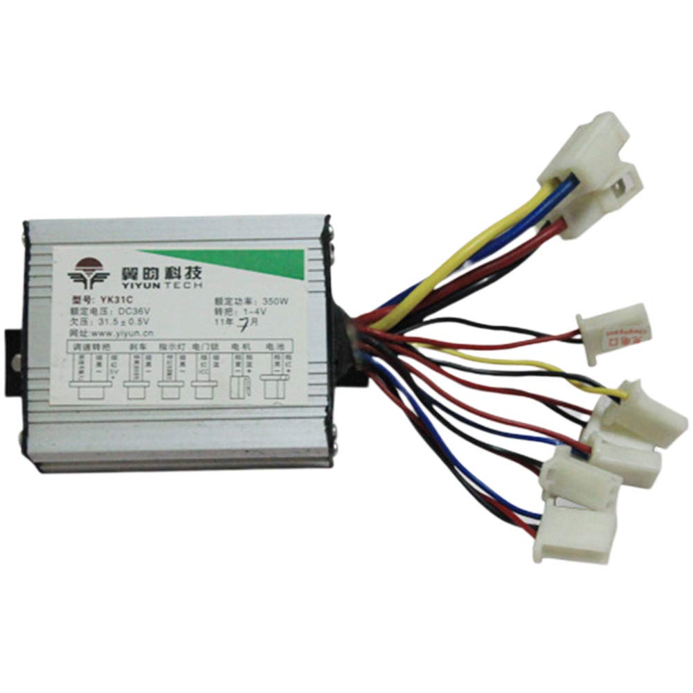 24V 350W Electric Scooter Motor Brush Speed Controller - Compatible with E-Bikes, Bicycles & Vehicles | Perfect for Commuting, Urban Travel & DIY Electric Bike Upgrades