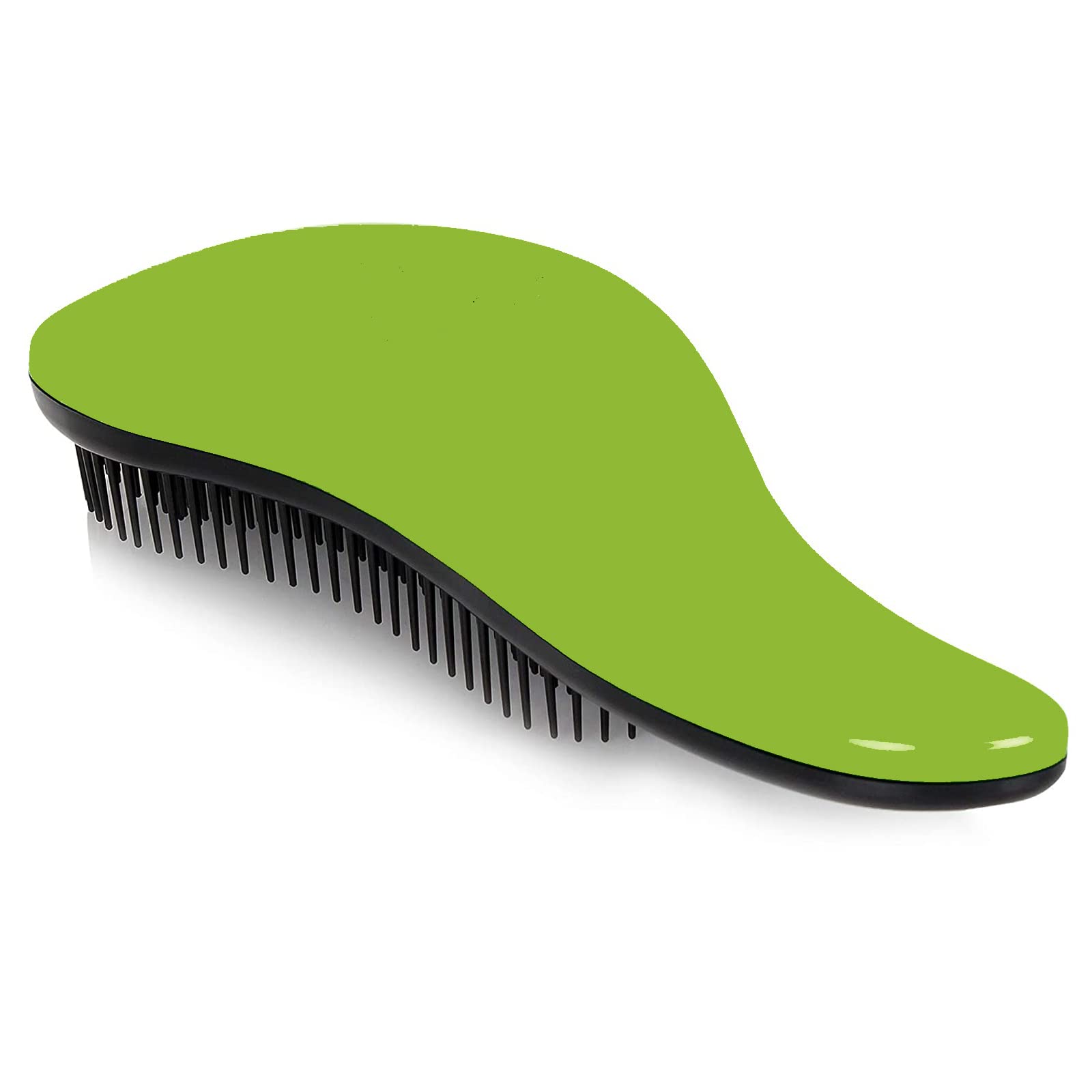 Scarlet Line Compact Styler Detangling Hair Brush - Tangle Tamer for Thick, Thin, Curly, Straight, Wet & Dry Hair - Black & Green - Perfect for Travel, Home & Salon Use